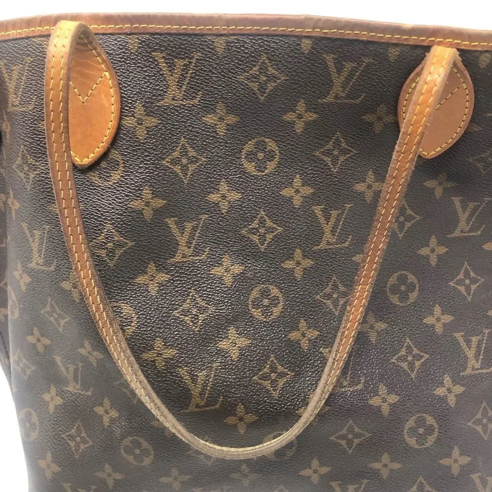 LOUIS VUITTON | Neverfull MM Monogram LV Brown Tan Purse Handbag Bag AUTHENTIC!!